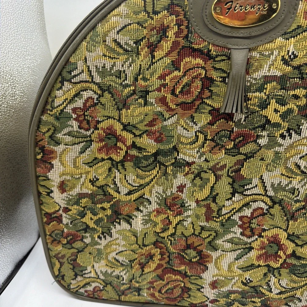 Vintage Firenze Floral Tapestry Garment Bag